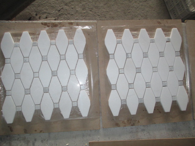 elongated hex weave(Thassos-Carrara)